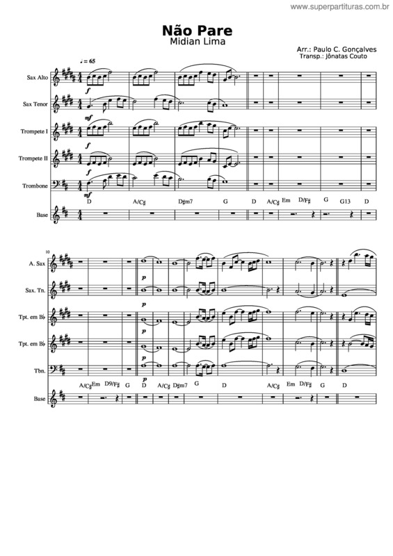 Partitura da música Midian Lima