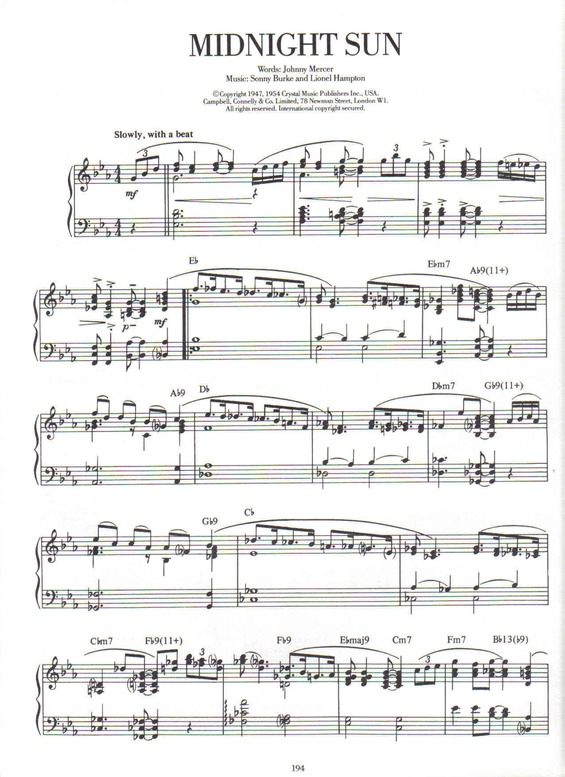 Partitura da música Midnight Sun v.3