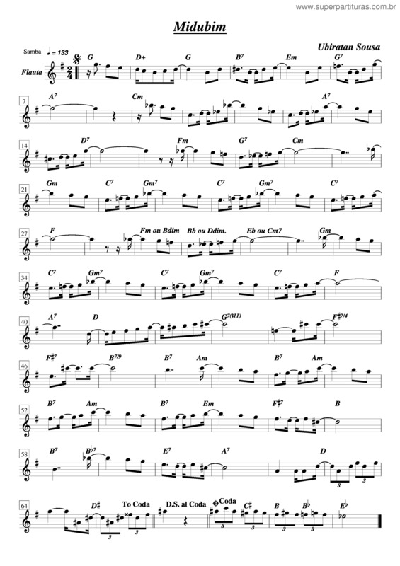 Partitura da música Midubin v.2