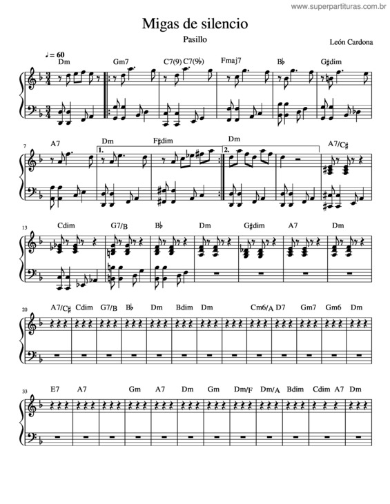 Partitura da música Migas De Silencio v.2