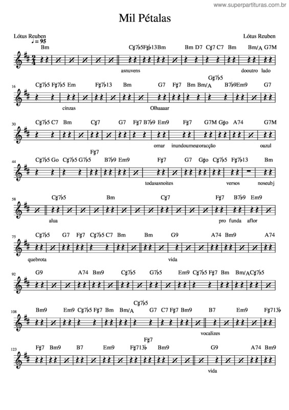 Partitura da música Mil_Pétalas