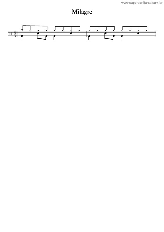 Partitura da música Milagre v.3