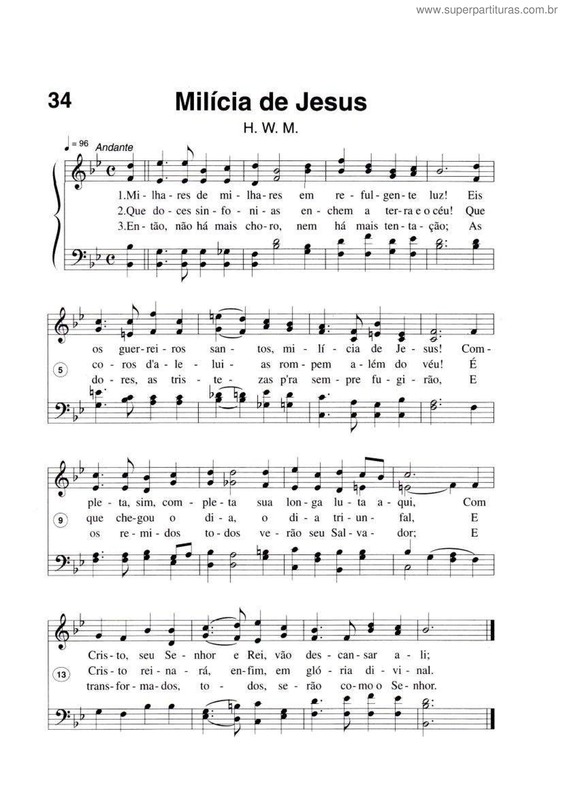 Partitura da música Milícia De Jesus