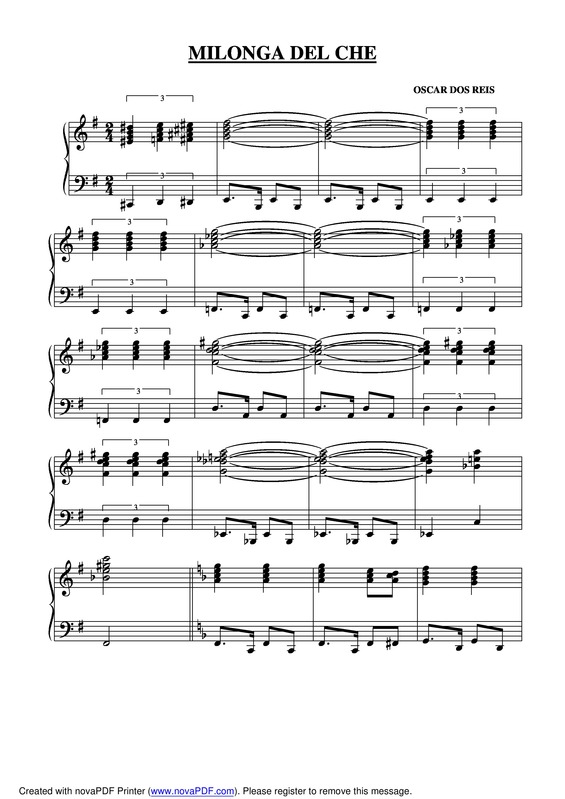 Partitura da música Milonga Del Che v.2