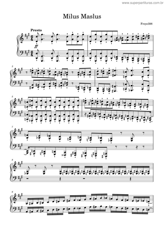 Partitura da música Milus Maslus