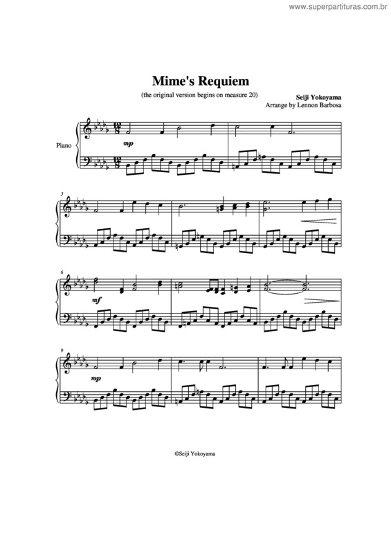Partitura da música Mime`s Requiem