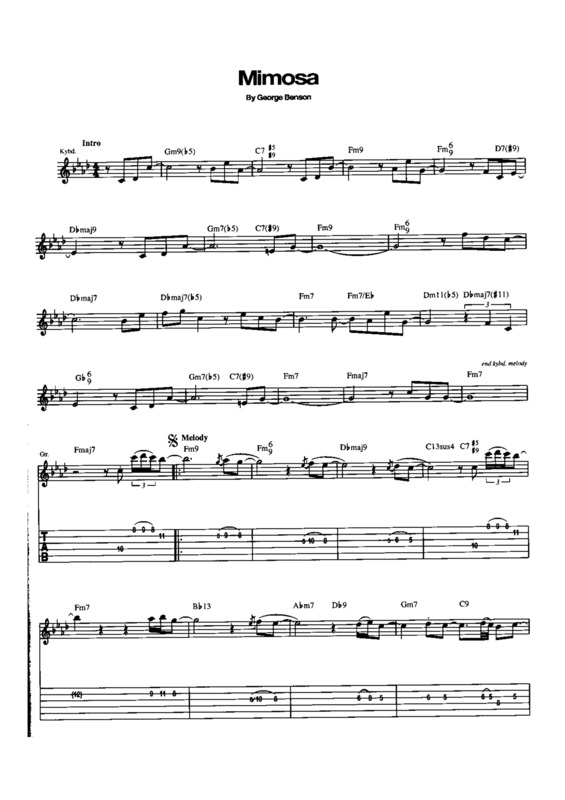 Partitura da música Mimosa v.8