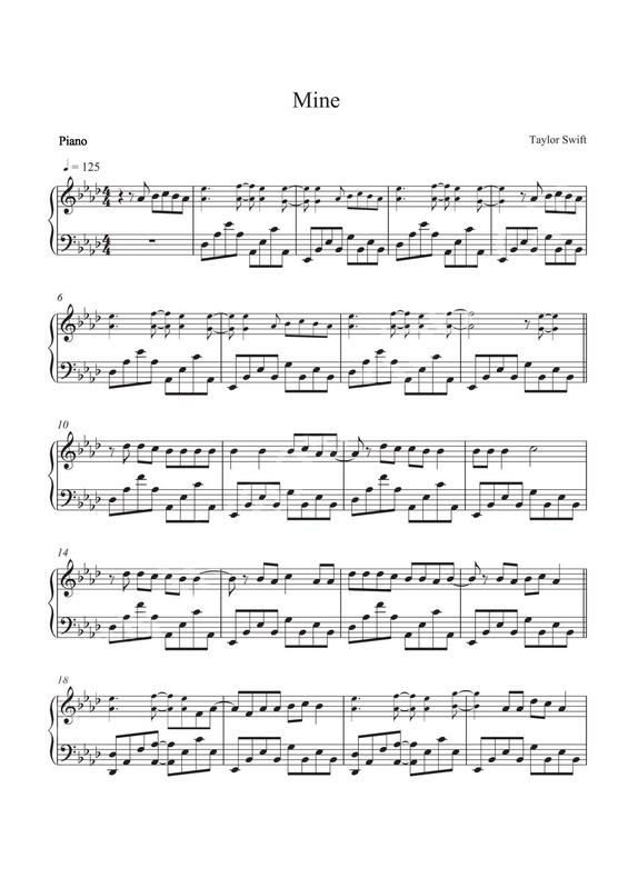 Partitura da música Mine v.2