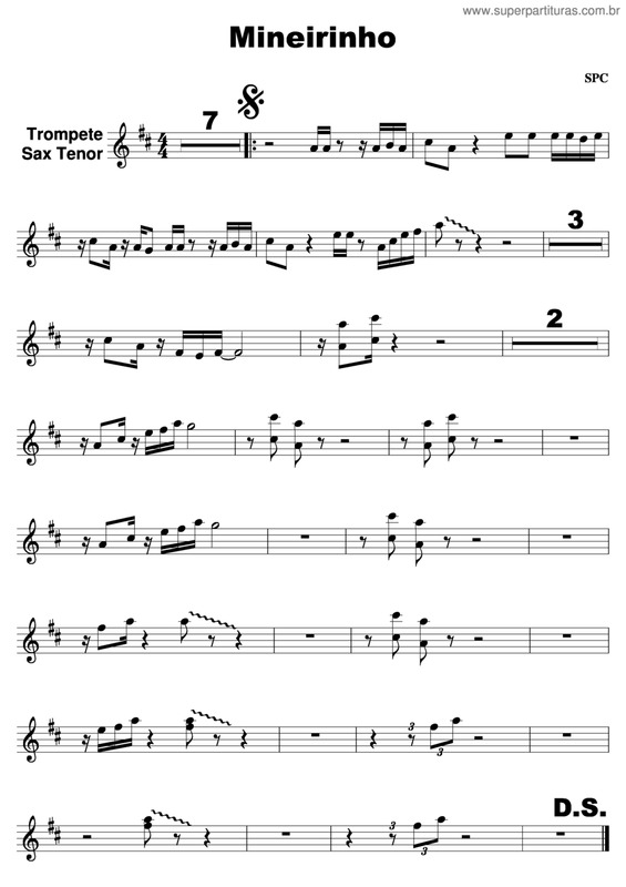 Partitura da música Mineirinho v.4