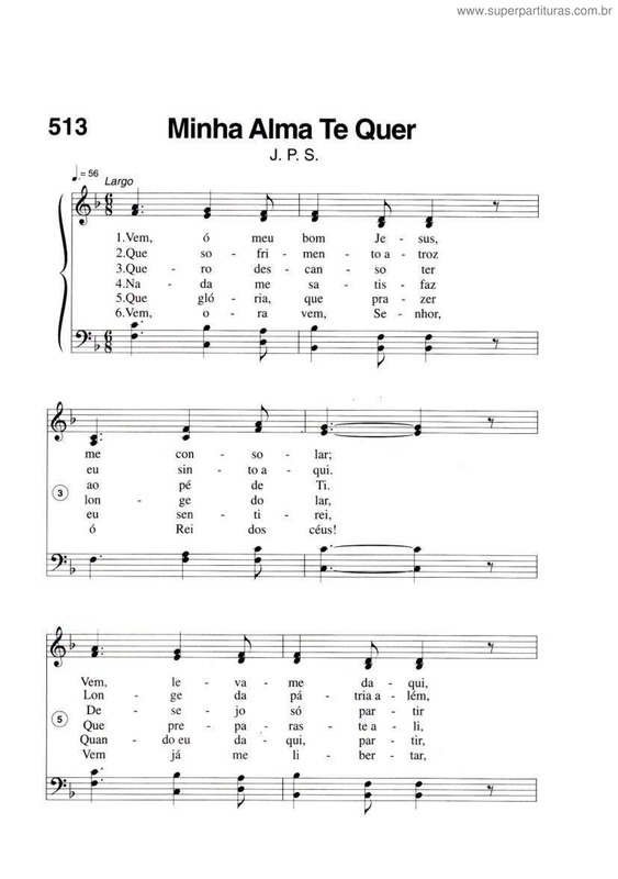 Partitura da música Minha Alma Te Quer