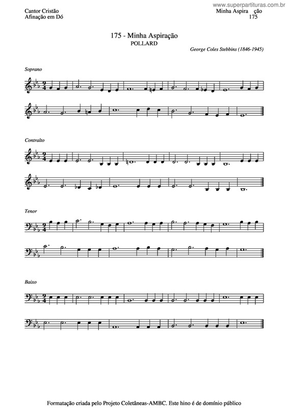 Partitura da música Minha Aspiração v.2