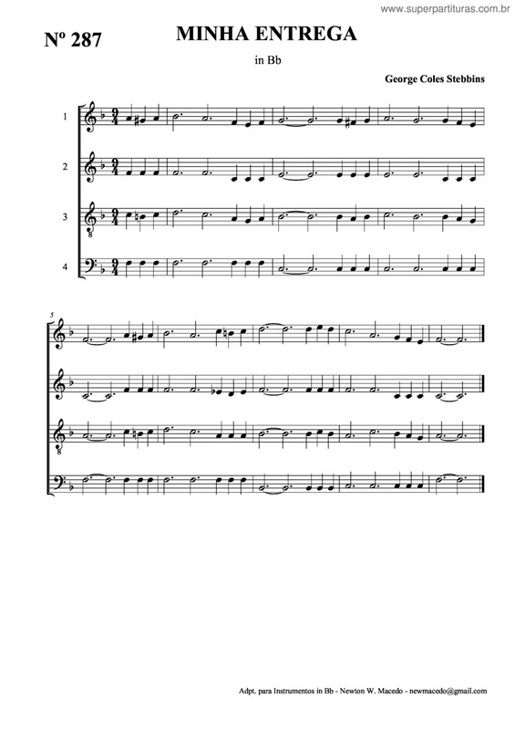 Partitura da música Minha Entrega v.2