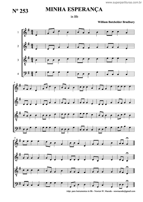 Partitura da música Minha Esperança v.2