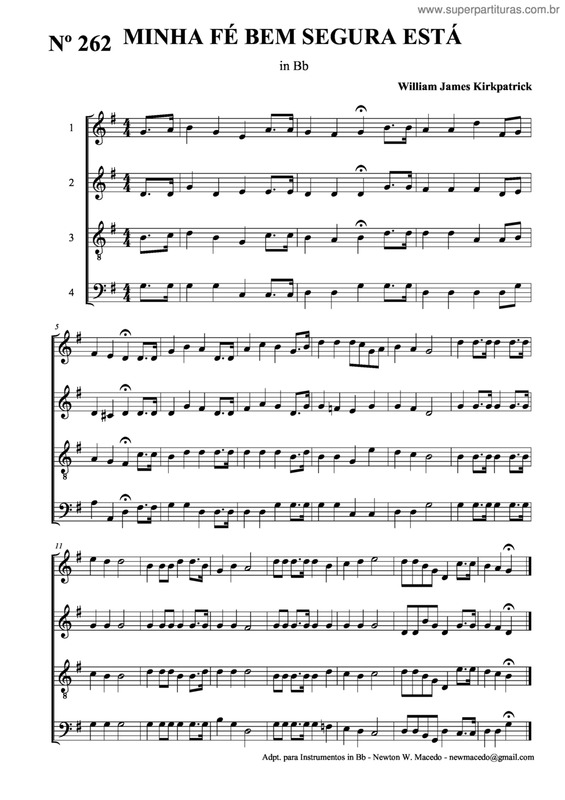 Partitura da música Minha Fé Bem Segura Está v.2