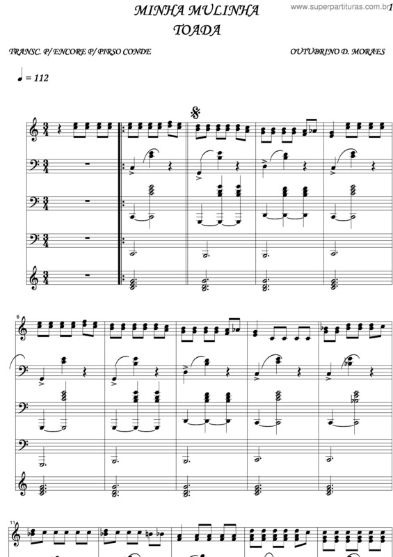 Partitura da música Minha Mulinha