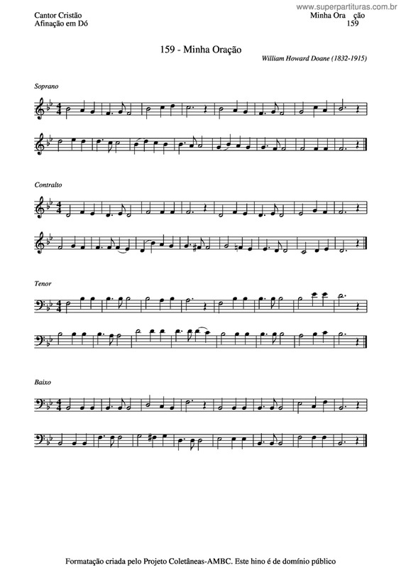 Partitura da música Minha Oração v.3