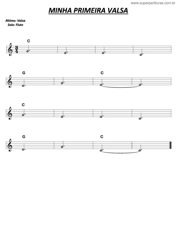 Partitura da música Minha Primeira Valsa v.4