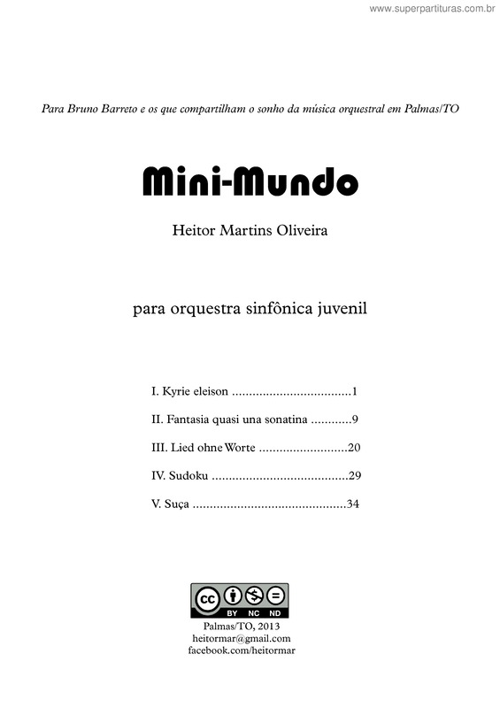 Partitura da música Mini-mundo