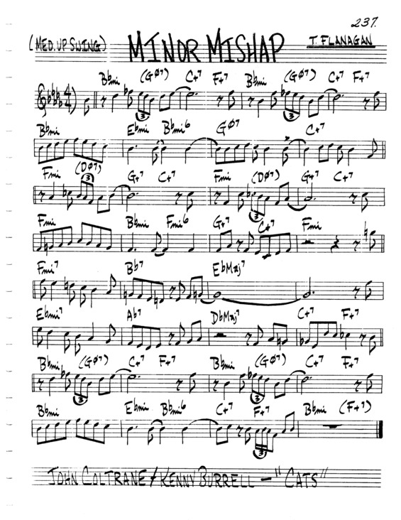 Partitura da música Minor Mishap v.3
