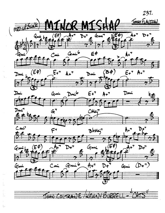 Partitura da música Minor Mishap