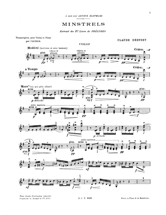 Partitura da música Minstrels