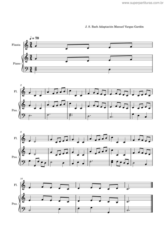 Partitura da música Minueto Midi.Mid