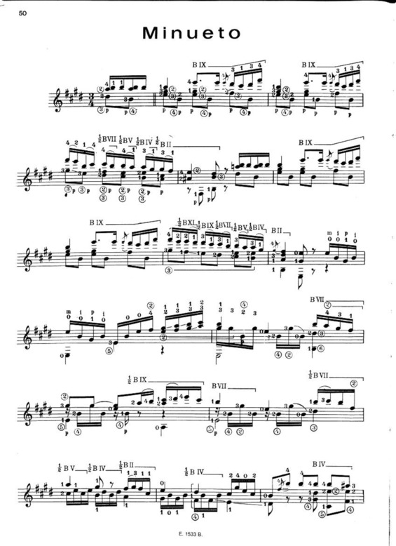 Partitura da música Minueto v.15