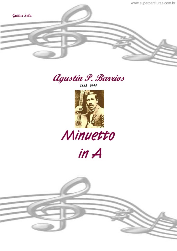 Partitura da música Minuetto in A