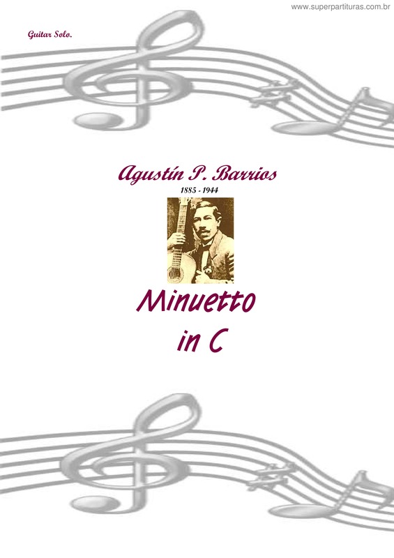 Partitura da música Minuetto in C