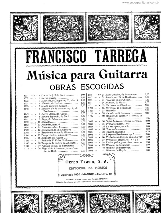 Partitura da música Minuetto v.3