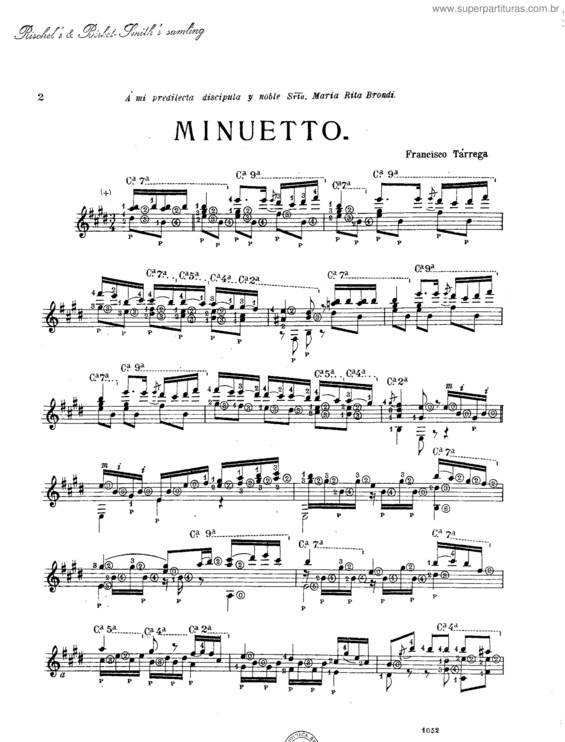 Partitura da música Minuetto v.4