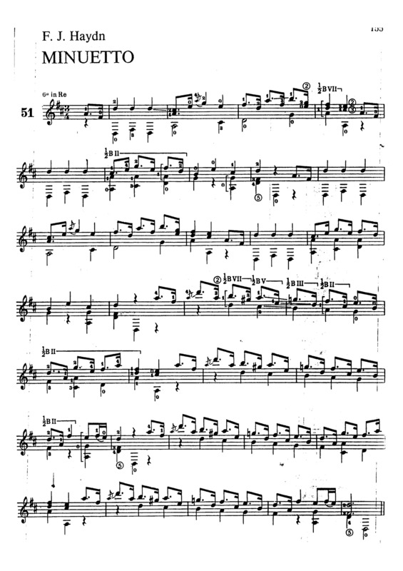 Partitura da música Minuetto v.7