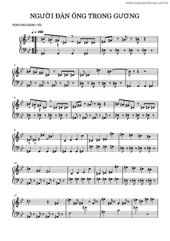 Partitura da música Mirror Man – Jack Stauber
