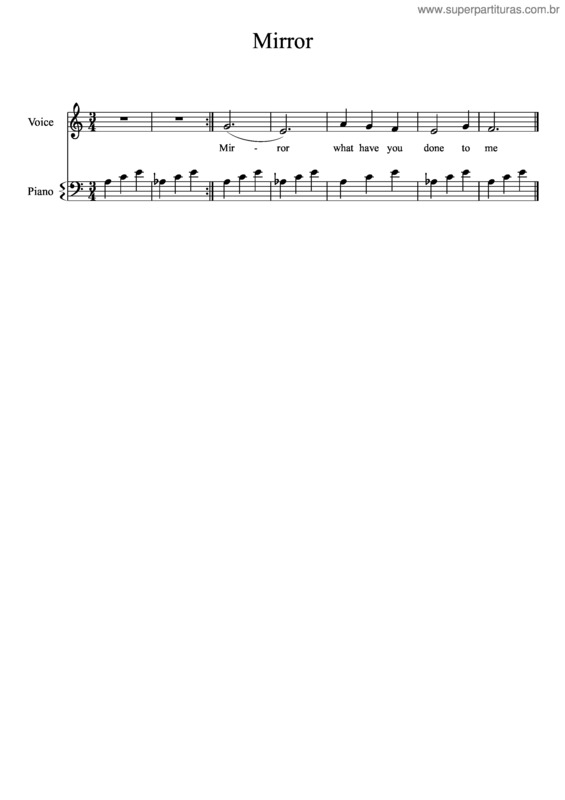 Partitura da música Mirror