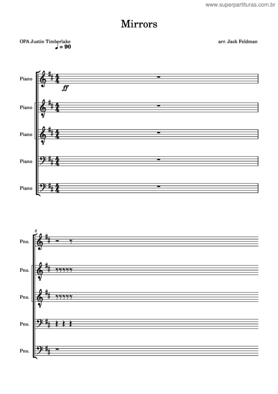 Partitura da música Mirrors – Justin Timberlake Mirrors Ttbb