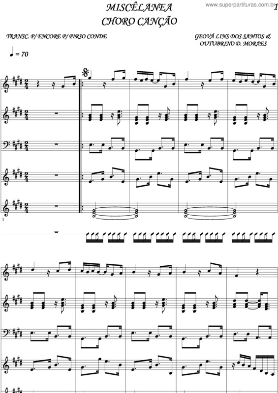 Partitura da música Miscelanea v.2