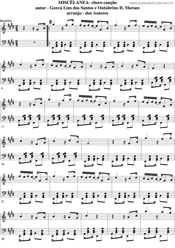 Partitura da música Miscelanea v.4