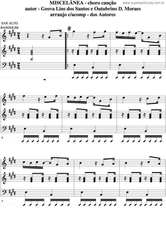 Partitura da música Miscelanea v.5