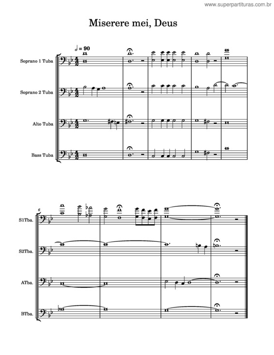 Partitura da música Miserere Mei, Deus v.17