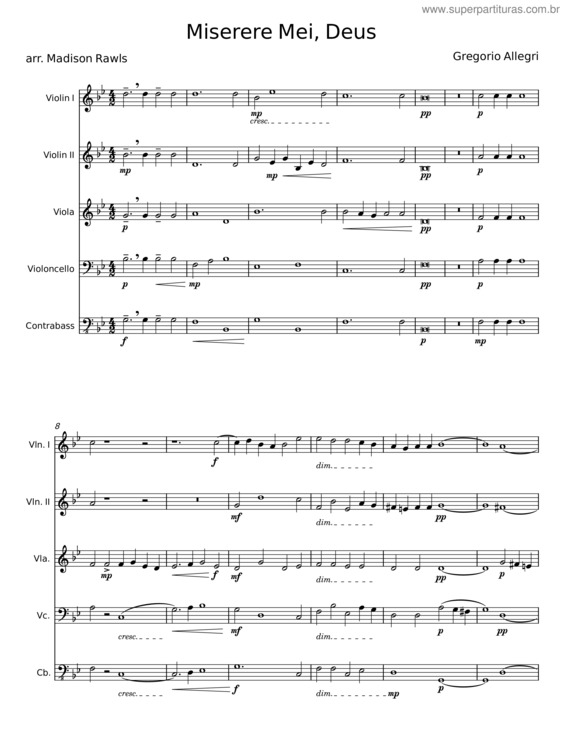 Partitura da música Miserere Mei, Deus v.18