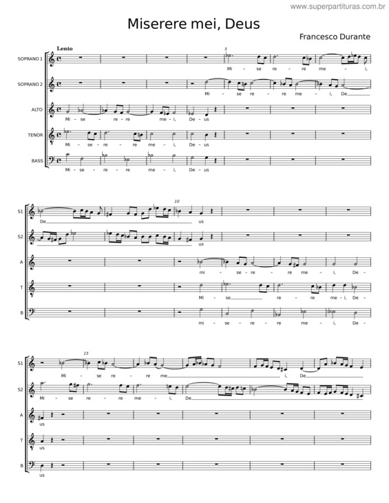 Partitura da música Miserere Mei, Deus v.30