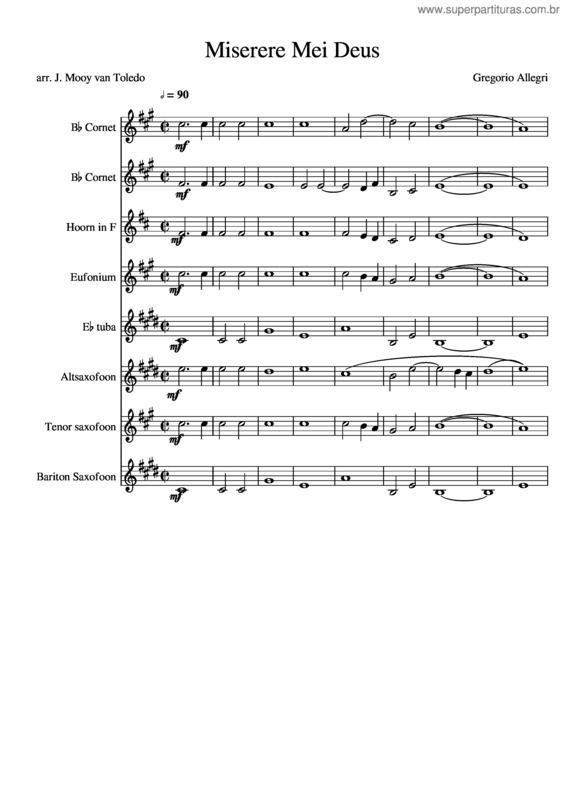 Partitura da música Miserere Mei Deus v.15