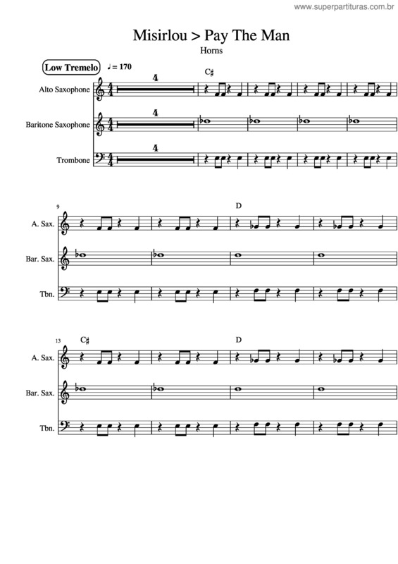 Partitura da música Misirlou Pay The Man