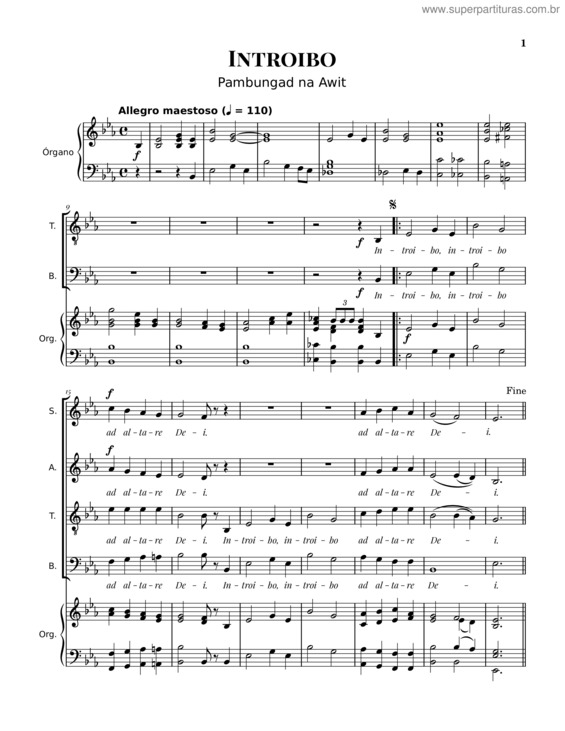Partitura da música Missa Del Santo Niño Pan Y Vino