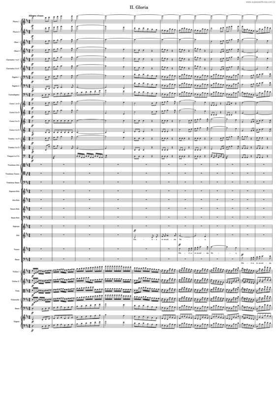 Partitura da música Missa Solemnis, Op. 123 – Gloria – Ludwig Van Beethoven