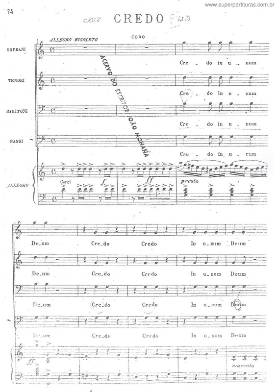 Partitura da música Missa Solene v.5