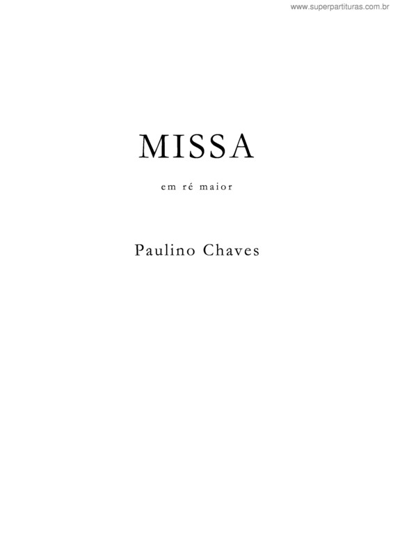 Partitura da música Missa