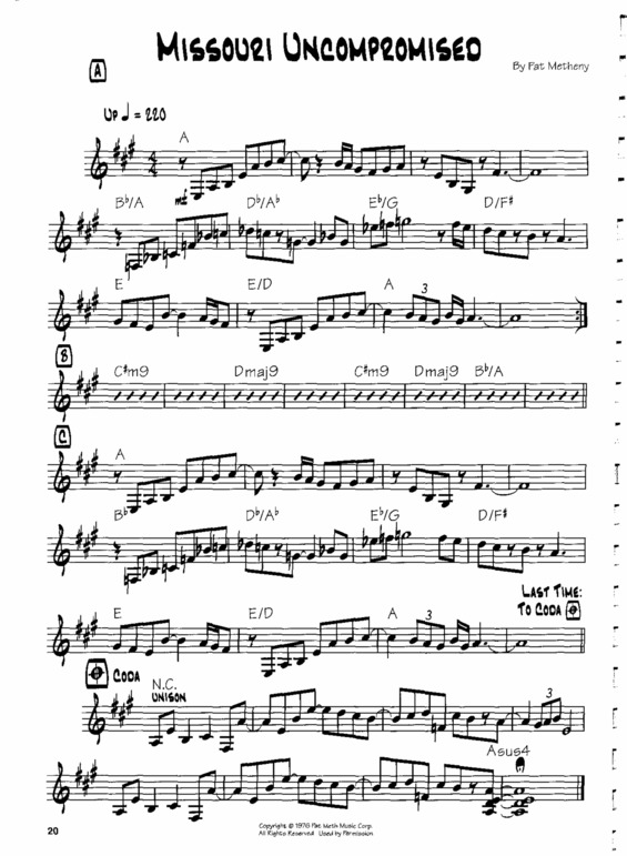 Partitura da música Missouri Uncompromised