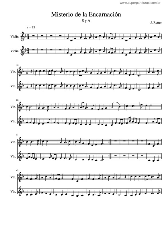 Partitura da música Misterio De La Encarnación v.2