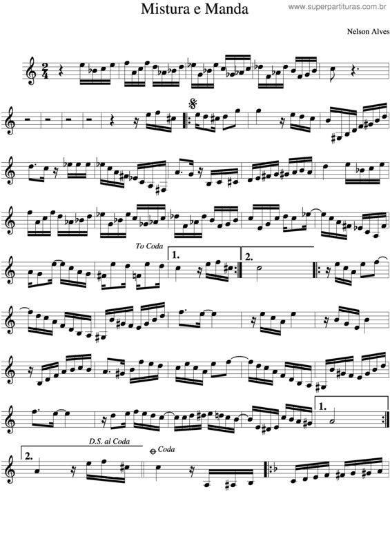 Partitura da música Mistura E Manda